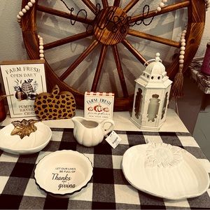 Tableware farmhouse pumpkin plates (4 pieces)